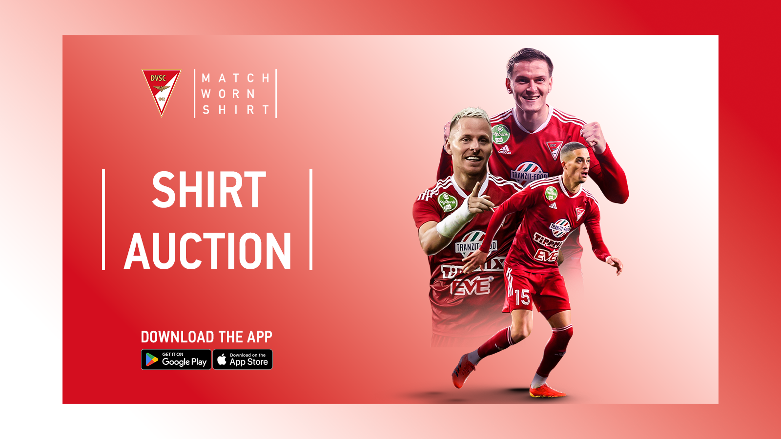 Bid on the dedicated shirts of players, worn during the match against